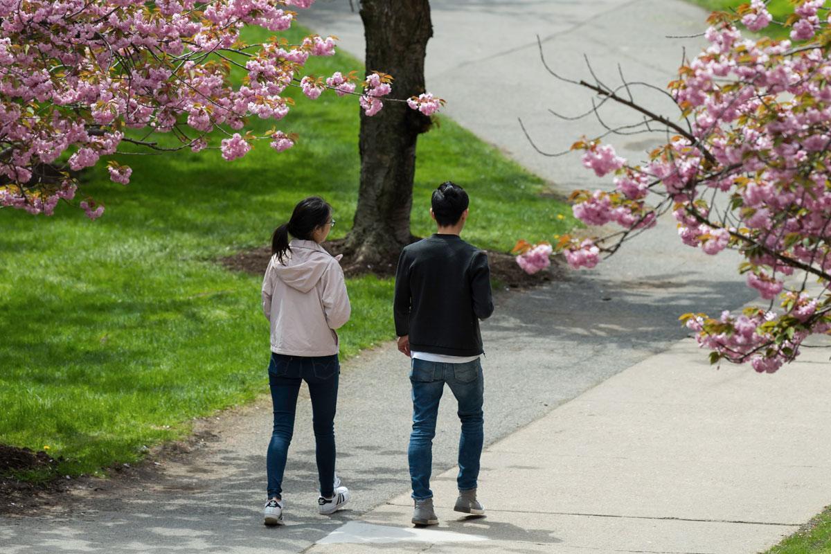 Students walking to class at 的 University of 罗彻斯特.